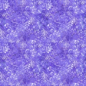 QT Fabrics Aurora by Morris Creative Group 30594 L Lilac Textured Leaf Cotton - Picture 1 of 1
