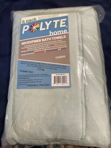 Asciugamano da bagno POLYTE in microfibra ad asciugatura rapida senza pelucchi, set di 6 nuovi - Foto 1 di 2
