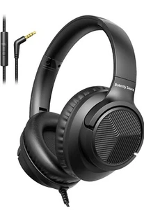 Headphones Wired with Microphone, Over Ear Foldable Headphones with 4.9ft - Picture 1 of 7