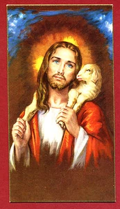 Heiliger JesusGuter Hirte HEILIGE KARTE - Heiligenbild  - Bild 1 von 1