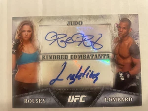 2014 Topps UFC Bloodlines Ronda Rousey/Hector Lombard Dual Autographs #18/25 SSP - Picture 1 of 2