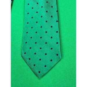 Embassy Row Men's Tie Silk Green Polka Dot Made in USA - Picture 1 of 6