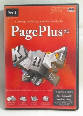 SERIF PAGEPLUS X5 ITALIANO programma professionale impaginazione libri 2 DVD - Image 1 of 4