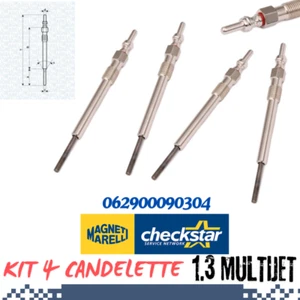 KIT 4 CANDELETTE MAGNETI MARELLI PER FIAT PUNTO DOBLO 1.3 MULTIJET 062900090304 - Picture 1 of 5