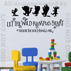 Where The Wild Things Are Quote Vinyl Wall Decal Sticker Let Wild Rumpus Start