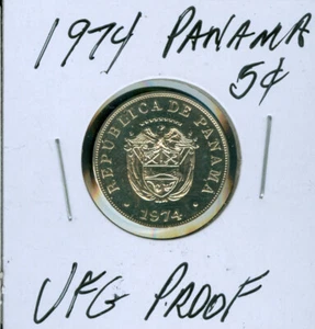 1974 PANAMA 50 CENTTESIMO ULTRA FINEST PROOF 90 CENTS SHIPPING * - Picture 1 of 2