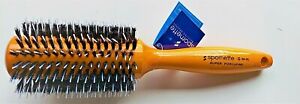 SPORNETTE Round Porcupine Boar Nylon Bristle Hair Brush (G-36)  -- FREE SHIPPING
