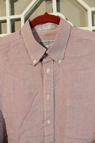 Givenchy Camicia Bottoni Uomo L Rosso Bianco Quadri Oxford Preppy Uomo 16 5 34 35