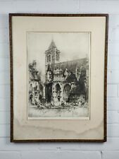 Original Hedley Fitton Notre Dame Bourges Etching