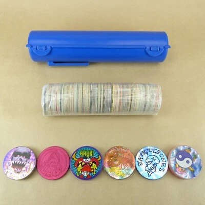 125 Pogs + 6 Slammers + Pog Case 1990s Retro Nostalgia! Pog Game Ready To Play - Image 1 of 4
