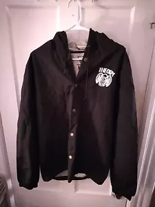 Theory Skateboarding Raincoat/Windbreaker - Size L - Black - Hooded - Picture 1 of 7