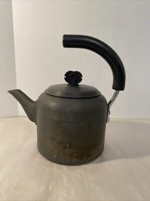 Calphalon Metal Tea Pot Kettle Made In Ireland Anodized 2 QT Celtic Finial Look - Image 1 of 4
