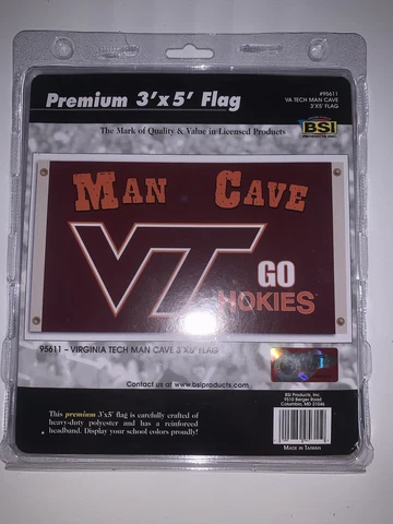 Virginia Tech Hokies Man CAVE 3x5 Flag Outdoor House Banner Cover