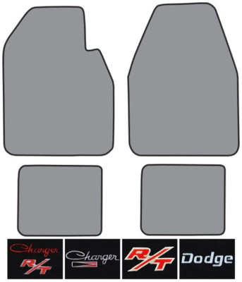 1966-1970 Dodge Charger Automatic Loop Carpet Logo Floor Mat 4pc Foto 1 de 2