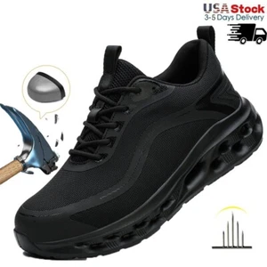 Work Sneakers Protective Shoes New Safety Shoes Puncture-Proof Steel Toe Shoes - Imagen 1 de 14