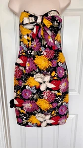 Moulinette Soeurs Anthology Strapless Tropcial Jacquard Floral Mini Dress Size 4 - Picture 1 of 16