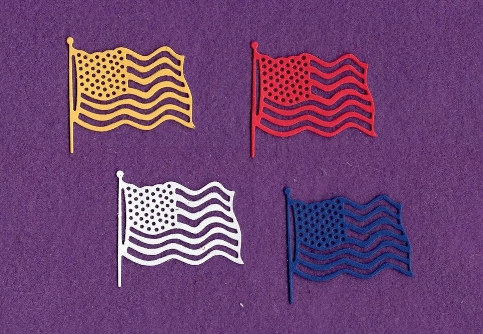 Tarjetas de álbum de recortes troquelados militares BANDERA DE MARINES EE. UU. Foto 1 de 1