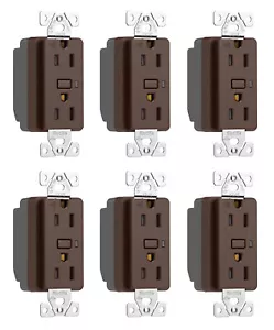 (case of 6) Eaton Z-Wave Plus split control wireless duplex receptacle, Tamper - Picture 1 of 3