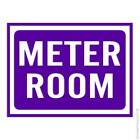 Meter Room Business Sign, Vinyl Decal Sticker, Multiple Colors & Sizes #4022
