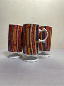 Set Of 4 Vintage MCM 60’s Mod Pedestal Coffee Cups 4.5 in H - Picture 1 of 4