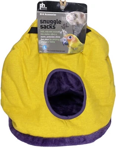 PREVUE PET sacco coccole da appendere grande uccellino furetto gatto nascondiglio giallo viola - Foto 1 di 3