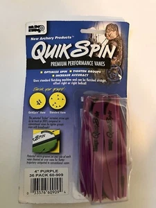 ORIGINAL NAP QUIK SPIN 4” PURPLE ARROW VANES ARCHERY FLETCHING (36) - Picture 1 of 2