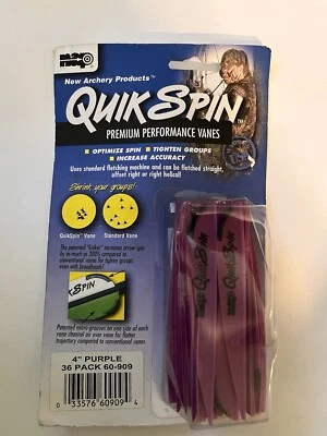 PALETAS FLECHA MORADAS ORIGINALES NAP QUIK SPIN 4” TIRO CON ARCO (36) Foto 1 de 2