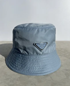 Prada Re-Nylon Light Blue Solid Bucket Hat M/58CM - Picture 1 of 18