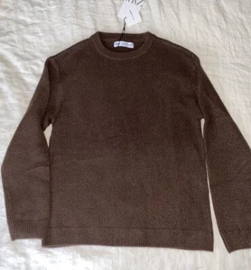 NEW ZARA KIDS 100% CASHMERE BROWN SWEATER 9-10 YEARS. - Picture 1 of 8