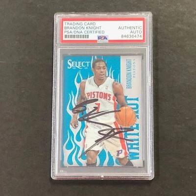 2012-13 Panini Select #39 Brandon Knight Signed Card AUTO PSA Slabbed Pistons - Image 1 of 2