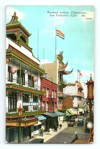 c.1925 5 Colored Republic China Flag Chinatown Business San Francisco Chop Suey - Bild 1 von 2