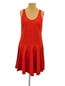MANGO Gr.L tolles rotes Sommerkleid fit&flare basic romantisch - Bild 1 von 7