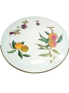 Vintage Royal Worcester ARDEN 11.” Cake Serving Plate Gold Peach 1974 PERFECT! - Picture 1 of 6