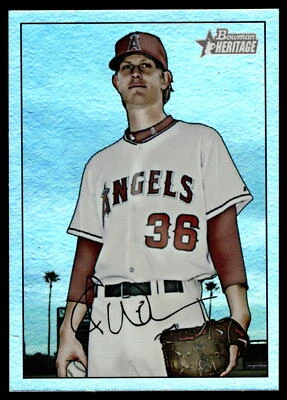 2007 Bowman Heritage #2 Jered Weaver Rainbow Foil Card - Image 1 of 2