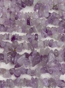 Natural  purple Lavender Amethyst Nugget Pebble Irregular Chip Beads 32" Strand - Picture 1 of 10