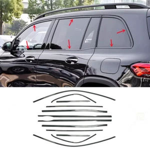 Tiras decorativas de moldura de ventana de coche de acero negro para Benz GLB/EQB 2020-24 - Imagen 1 de 12