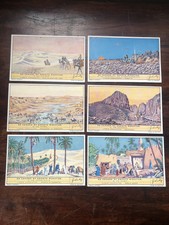 ta8 liebig milano full set of trade cards x 6 de sahara of groote woestijn dutch