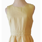 FOREVER 21 Women's Medium Dress YELLOW TEA PARTY Fit & Flare, Knee Length RETRO