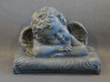 Großer Engel auf Kissen XL Deko Figur - 33x25 cm - Garten Grabschmuck Statue