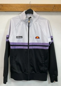 Ellesse-Men’s Rimini Track Jacket Full Zip-Colour Block Blk/Wht/Lilac-Size S  - Picture 1 of 18