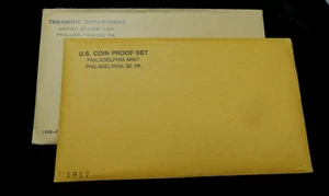 1957 & 1958 United States Mint Silver Proof Sets in Envelopes - Picture 1 of 7