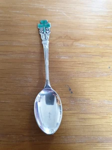 925 STERLING SILBER IRISCHER grüner KLEEBLATT KLEEBLATT LÖFFEL von C.I. Co Antik/Vintage - Bild 1 von 11