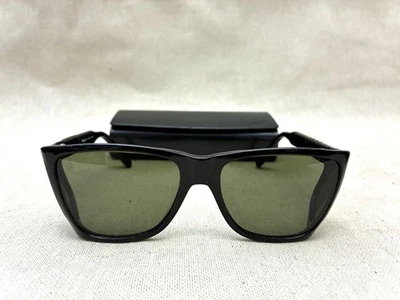 VINTAGE PERSOL RATTI 009 SUNGLASSES BLACK ITALY MADE 1980'S MEFLECTO RARE - Image 1 of 4
