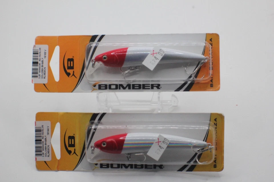 2 BOMBER A MINNOW CEBO CABEZA ROJA 3.5" WALLEYE BASS JERKBAIT Foto 1 de 1