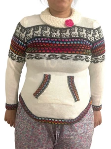 Handmade In Peru schöne weiße Damenjacke - Bild 1 von 4