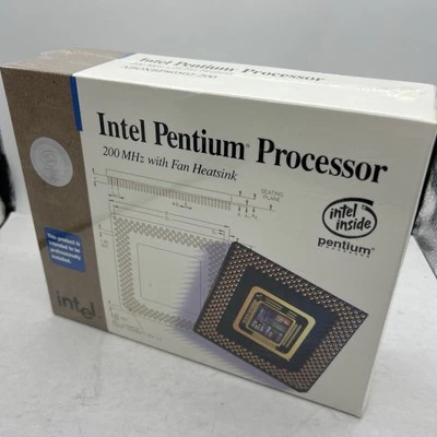 NEW Retail Box Intel Pentium Processor 200MHz CPU 1997 Collector Grade SY045 - Image 1 of 4
