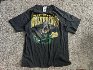 Rare Vintage Michigan Wolverines Taz 1994 Looney Tunes Tee Football 14/16 - Picture 1 of 10