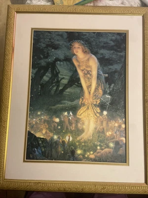 原版冲压复古绘画爱德华·休斯仲夏夜 — 第 1/2 张图片