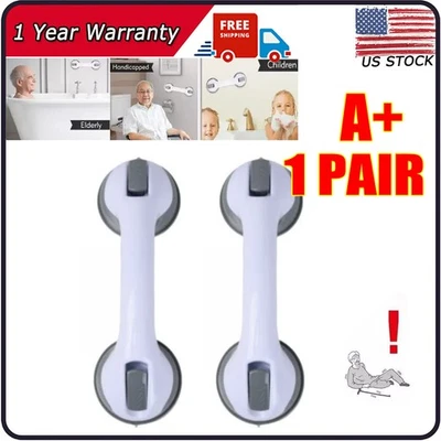 2Pack Shower Grab Bar 12" Showers Suction-Bar Handle Bathroom Safety Grip Handle - Image 1 of 4