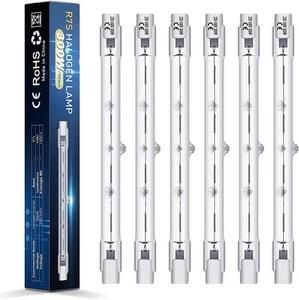 6 Pezzi Lampadine Alogene R7S 118mm 300W 220-230V 4480lm Bianco Caldo 2800K - Foto 1 di 1